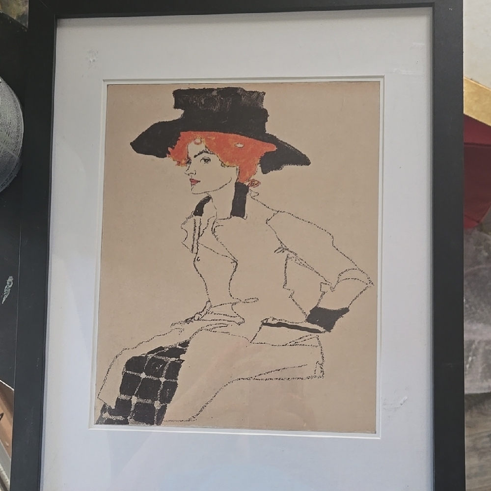 Portrait of a Woman by Egon Schiele 1910 "Copy On Photo Paper"